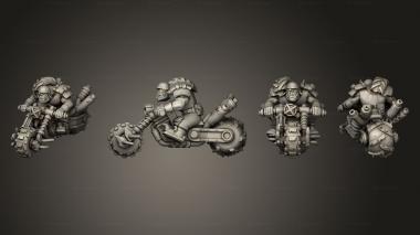 Military figurines bul ork bikes 01 3d model