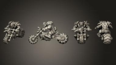 Military figurines bul ork bikes 02 3d model