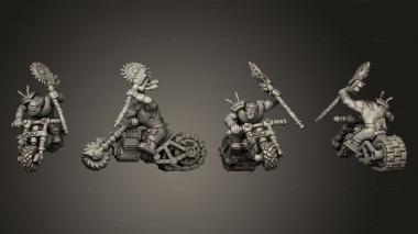 Military figurines bul ork bikes 2 3d model