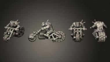 Military figurines bul ork bikes 3d model