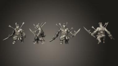 Military figurines Bulky Dwarf Last Stand 3d model