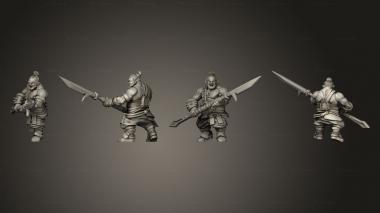 Military figurines Bulky Dwarf Spear 3d model