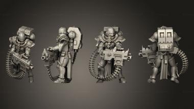 Military figurines Bulletsfor Very Religious Space Lady 3d model