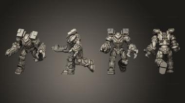 Military figurines Bullfrog art pose 3d model
