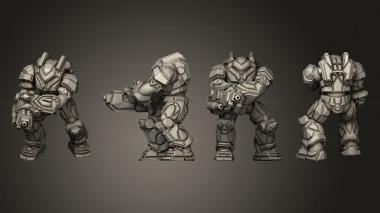 Military figurines Bullfrog stabilize no missiles 3d model