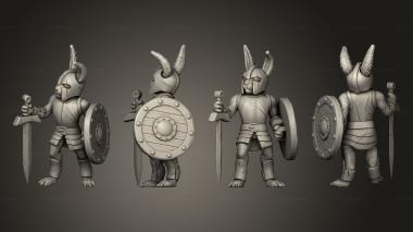 Military figurines Bunny Knight 3d model