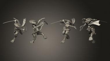 Military figurines Bunny samurai Mike Smolka 3d model