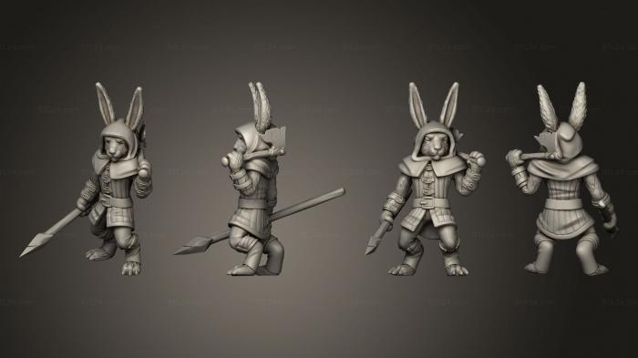 Military figurines (Bunny Spearman, STKW_3909) 3D models for cnc