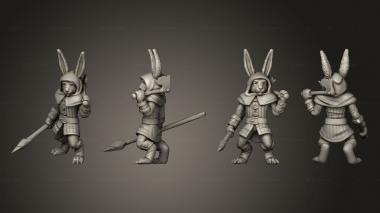 Military figurines Bunny Spearman 3d model