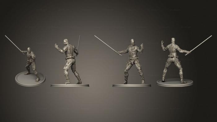 Military figurines (Burned Man Unarmored Single, STKW_3915) 3D models for cnc