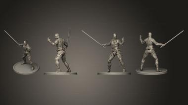 Military figurines Burned Man Unarmored Single 3d model