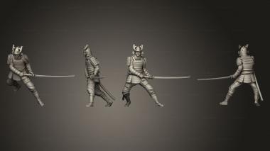 Military figurines Bushido 1 3d model