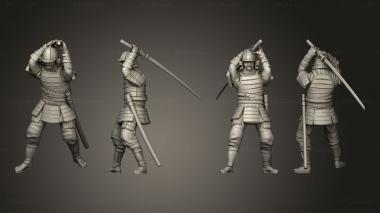 Military figurines Bushido 2 3d model