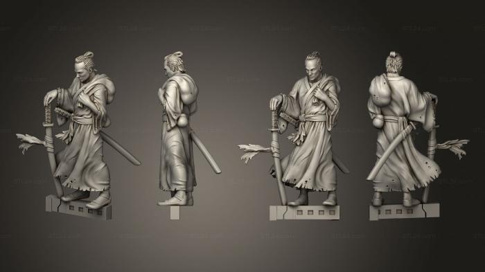 Military figurines (bushido Blood brothers yang jian, STKW_3922) 3D models for cnc