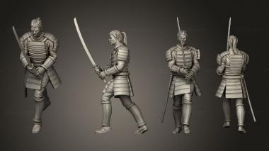 Military figurines Bushido Captain 3d model