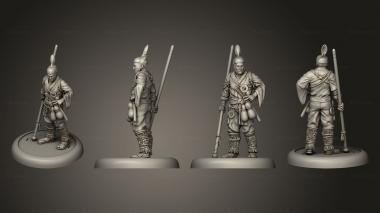 Military figurines bushido Minimoto Clan Raiko 3d model