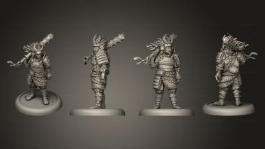 Military figurines bushido Minimoto Clan Yuji 3d model
