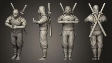 Military figurines bushido Shinobi 1 3d model