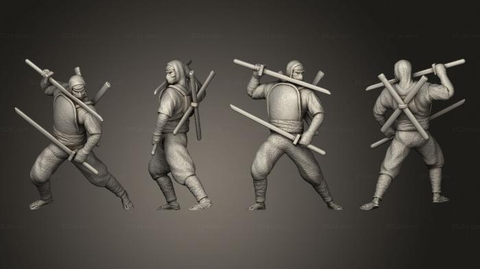 Military figurines (bushido Shinobi 2, STKW_3964) 3D models for cnc