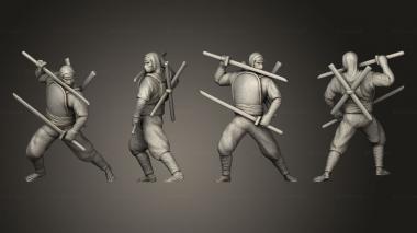 Military figurines bushido Shinobi 2 3d model