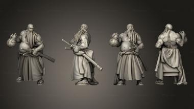 Military figurines bushido Temple of Ro Kan Drunken Black Eagle 3d model
