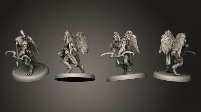 Military figurines (bushido The Tengu Descension Scout of the Blue Gale, STKW_3984) 3D models for cnc