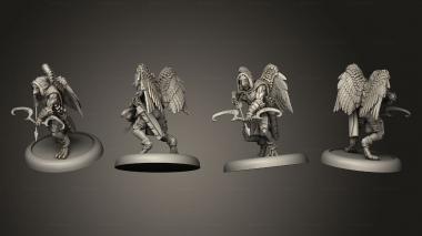 Military figurines bushido The Tengu Descension Scout of the Blue Gale 3d model