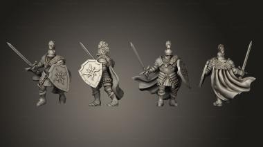Military figurines Cae Knight Attacking 3d model