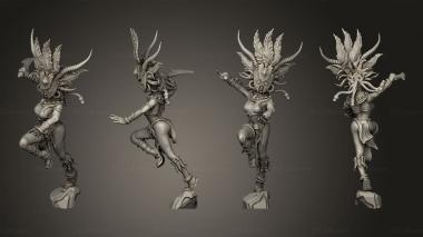 Military figurines Cannibal Tribe Witch Attacking 3d model
