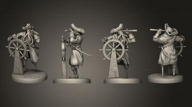Military figurines Captain Ahathid Steering 3d model
