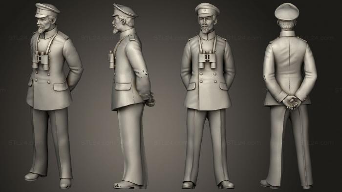 Military figurines (captain and offecers of sailing ship 003, STKW_4044) 3D models for cnc