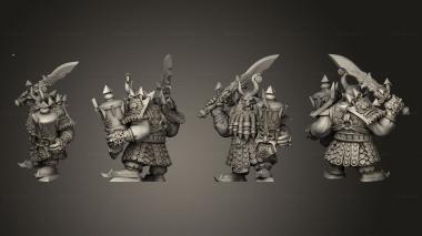 Military figurines Captain Axe 001 3d model