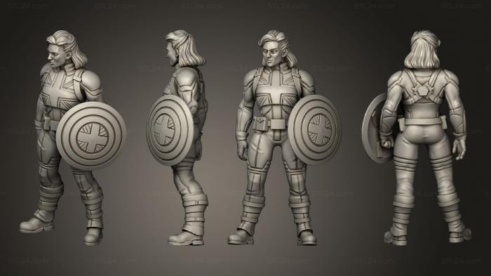 Military figurines (Captain Carter Agent London londonpose 1, STKW_4053) 3D models for cnc