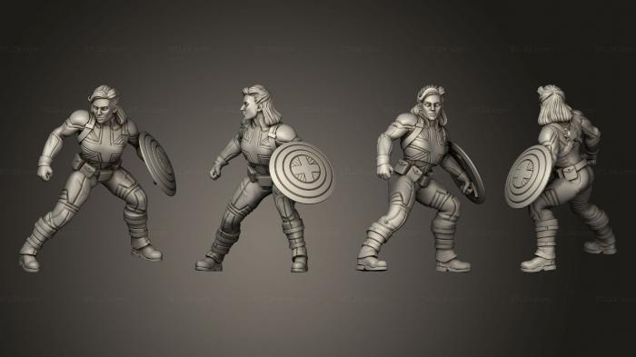 Military figurines (Captain Carter Agent London londonpose 3, STKW_4055) 3D models for cnc