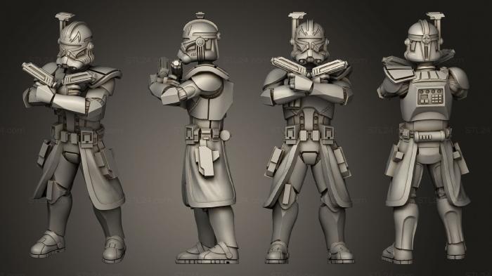 Military figurines (captain rex 07, STKW_4063) 3D models for cnc