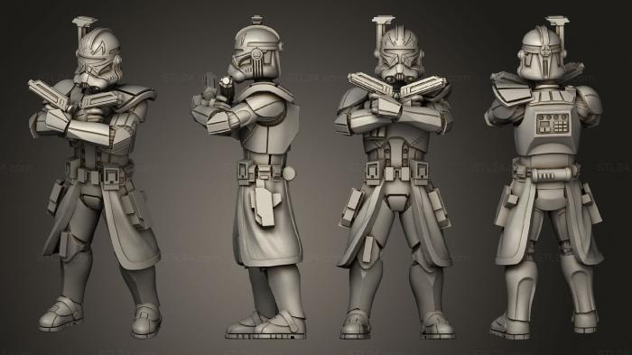 Military figurines (captain rex 09, STKW_4065) 3D models for cnc