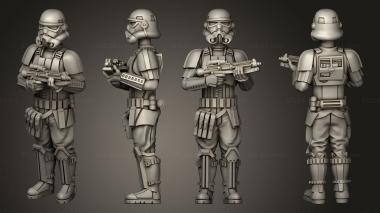 Military figurines Casual Shoretrooper 01 3d model