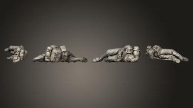 Military figurines Casualties 04 3d model