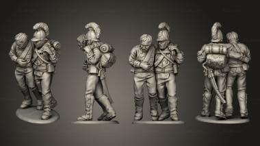 Military figurines Casualties 05 3d model