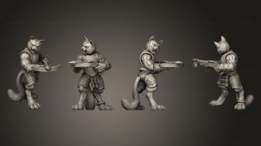 Military figurines Cat Crossbows 01 3d model