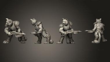 Military figurines Cat Crossbows 3d model