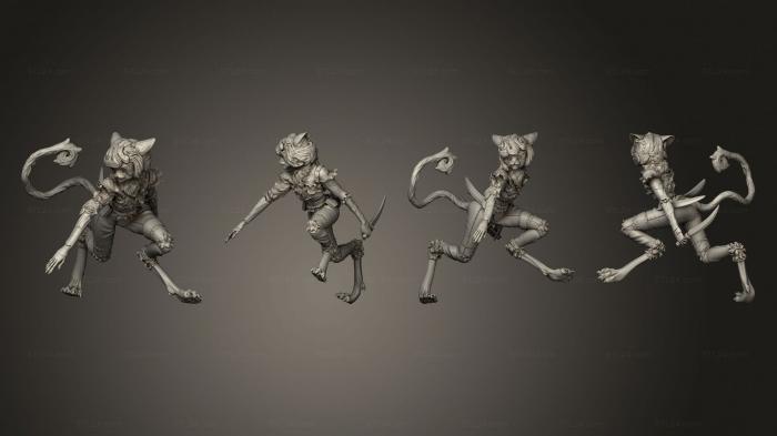 Military figurines (Cat Thief Roof Large, STKW_4097) 3D models for cnc