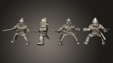 Military figurines CELTIC RIDERS LEADER A 3d model
