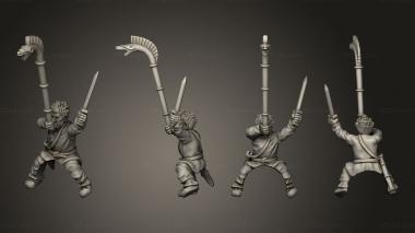 Military figurines CELTIC RIDERS MUSICIAN A 3d model