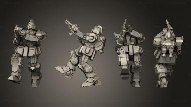 Military figurines Century war mecha 3d model