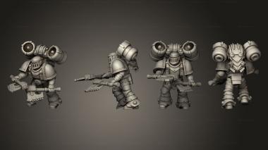 Military figurines chainaxe assault 01 3d model
