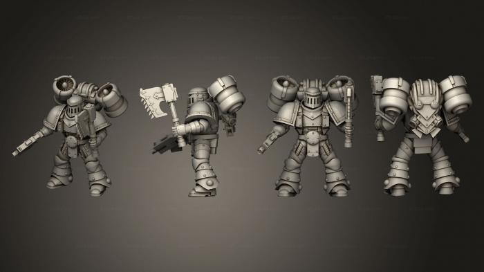 Military figurines (chainaxe assault 02, STKW_4226) 3D models for cnc