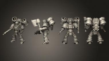Military figurines chainaxe assault 02 3d model