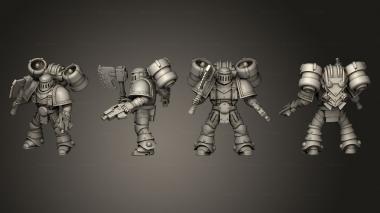 Military figurines chainaxe assault 03 3d model