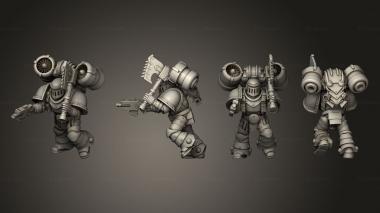 Military figurines chainaxe assault 04 3d model